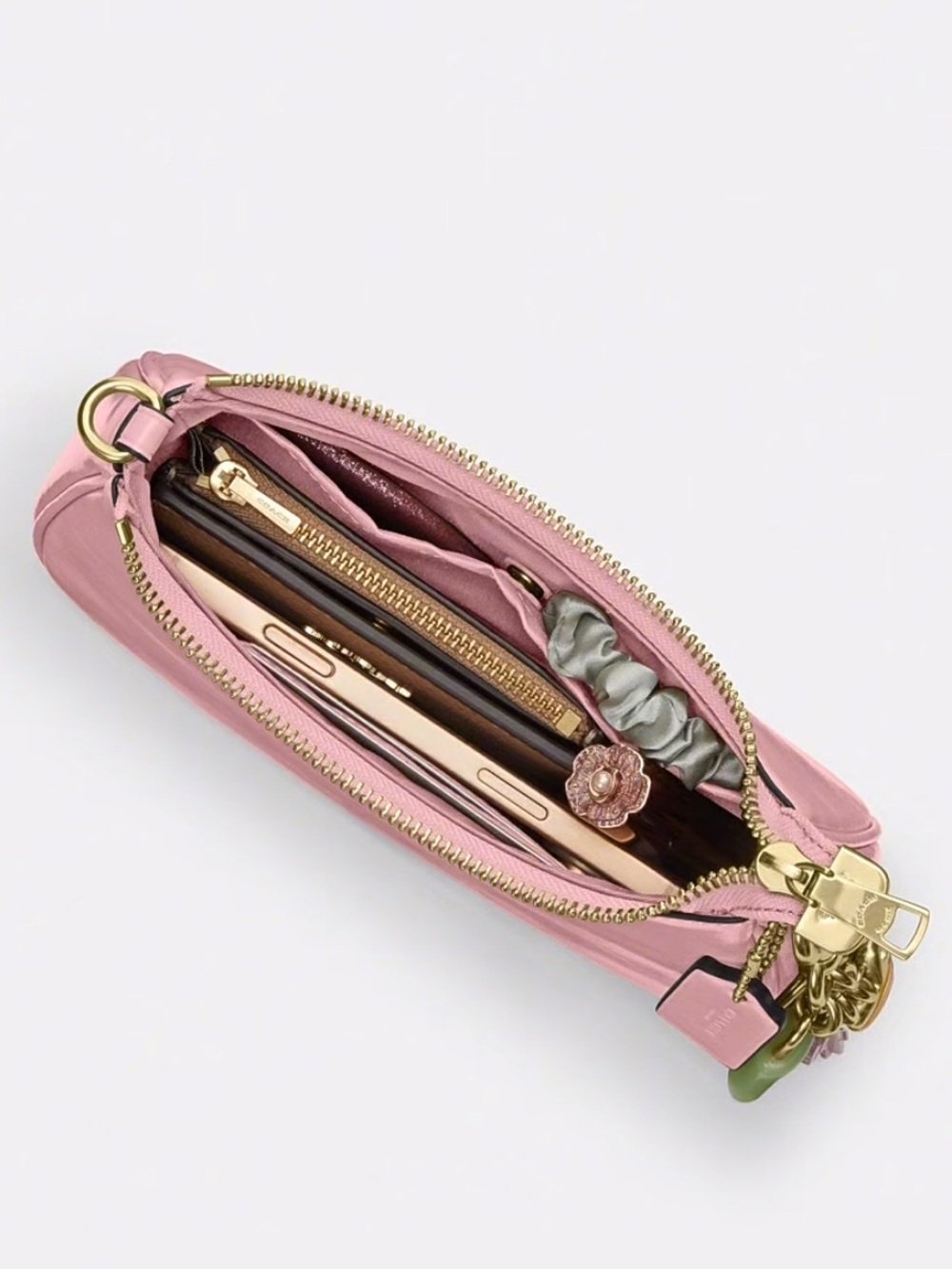 NWT！COACH Teri Mini Crossbody Bag With Bows（soft pink） - Picture 6 of 9